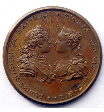 Mariage de Louis XV et de Marie Leszczynska par Duvivier 1725