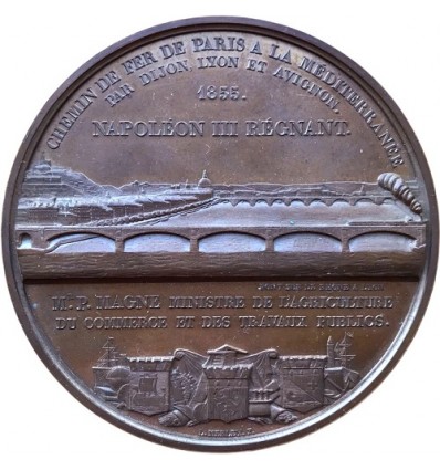 Napoléon III, Chemin de fer de Paris à la Méditerranée 1855