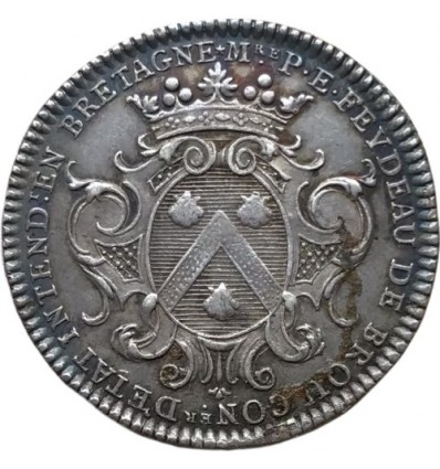 Jeton aux armes de Paul Esprit Feydeau de Brou, intendant de Bretagne 1725