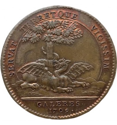 Jeton Louis XIV galères royales 1709