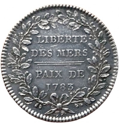 France-États-Unis, jeton Louis XVI liberté des mers 1783