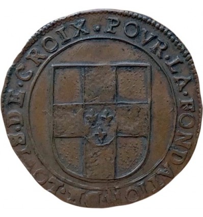 Pays-Bas méridionaux, méreau de 12 patards, Fondation Louis de Croix, Tournai s.d.