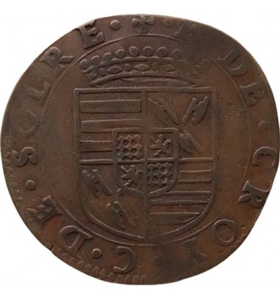 Noblesse des Flandres, jeton aux armes de Philippe de Croy, comte de Solre 1692