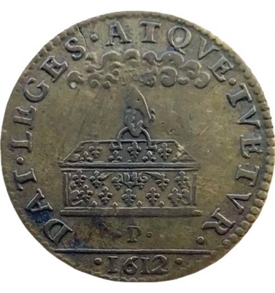 Jeton Louis XIII Chancellerie, sceau suprême du royaume de France 1612