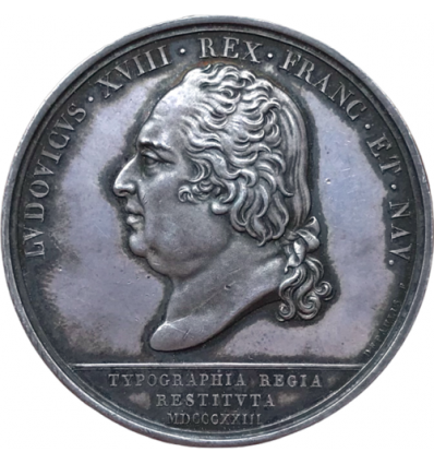 Jeton Louis XVIII restauration de la typographie 1823