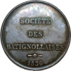 Jeton société de transports des Batignollaises 1836