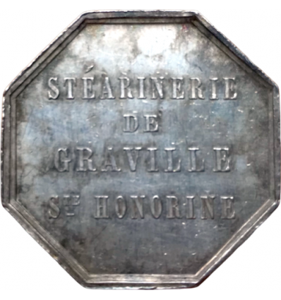 Jeton stéarinerie de Graville-Ste-Honorine ( Le Havre ) 1863