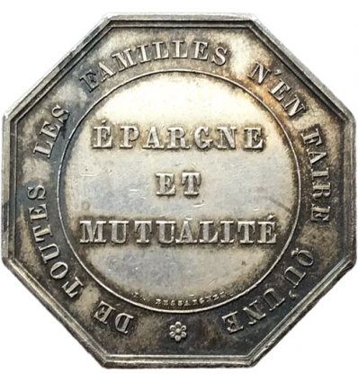 Jeton épargne et mutualité, caisse des écoles et des familles 1841