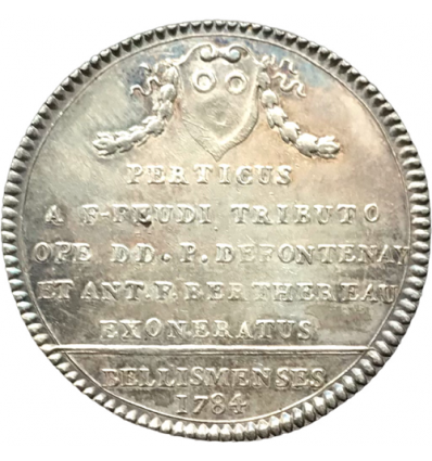 Le Perche, jeton Louis XVI abolition des Francs-fiefs, ville de Bellême 1784