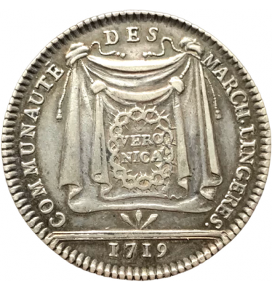 Jeton Louis XV corporation des lingères de Rouen 1719