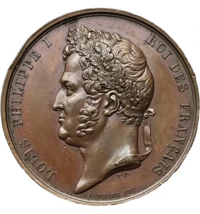 Louis Philippe I, pose de la première pierre de la salle de spectacle du Mans 1839