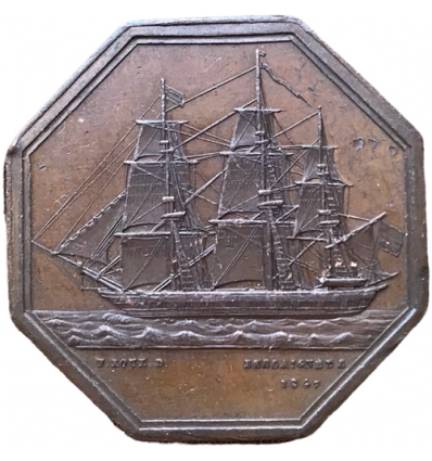 Jeton compagnie d'assurances maritimes du Havre 1832