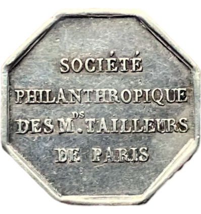 Corporations, jeton société philanthropique des maîtres tailleurs de Paris 1834