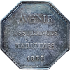 Jeton L'Avenir assurances maritimes 1838