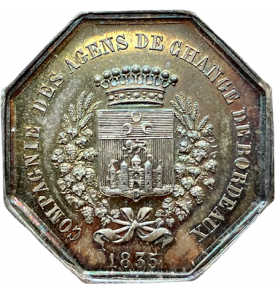 Jeton compagnie des agents de change de Bordeaux 1835
