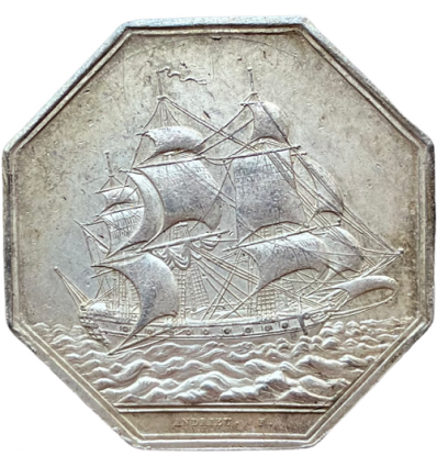 Jeton Louis XVIII compagnie d’assurances du Havre 1816