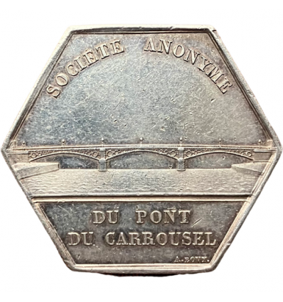 Jeton société anonyme du pont du Carrousel 1837