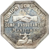 Jeton L’Union bordelaise, compagnie d'assurances maritimes 1872