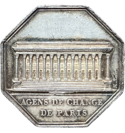 Jeton Louis XVIII agents de change de Paris 1821