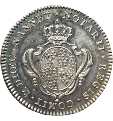 Jeton Louis XVI notaires royaux de la ville de Nantes s.d.