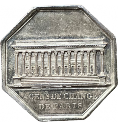 Jeton Louis XVIII agents de change de Paris 1814