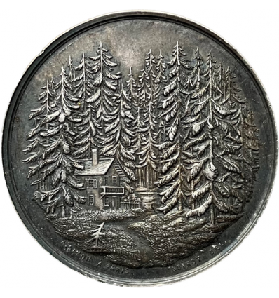 Jeton société civile de la forêt de Bélesta ( Ariège ) 1883