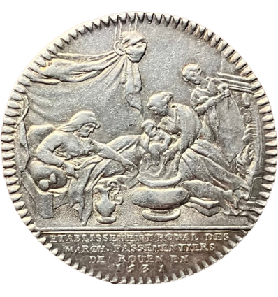 Jeton Louis XV corporation des marchands-passementiers de Rouen s.d.