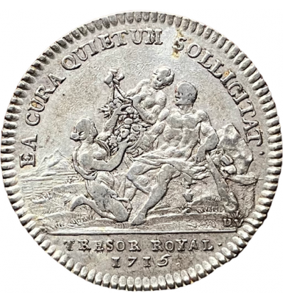 Jeton Louis XIV trésor royal 1715