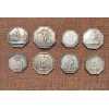 Lot de 12 jetons argent XIX ème