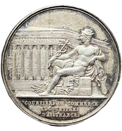 Jeton Louis-Philippe I courtiers de commerce et d'assurances 1833