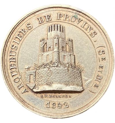Jeton arquebusiers de Provins 1842