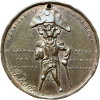 Second Empire, médaille satirique  la bataille de Waterloo par Rops 1858