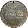 Second Empire, médaille satirique  la bataille de Waterloo par Rops 1858