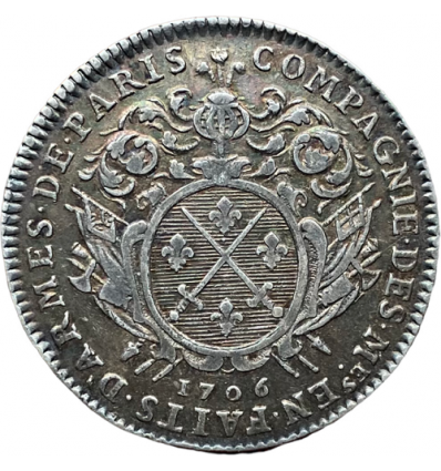 Jeton Louis XV corporation des maîtres d'armes 1706