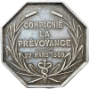 Jeton compagnie d'assurances maritimes La Prévoyance 1869