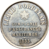 Jeton Le Llyod bordelais compagnie d'assurances maritimes 1853