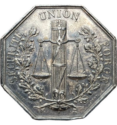 Jeton L’Union du commerce, assurances mutuelles contre les faillites 1846
