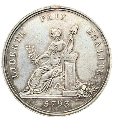 Convention, médaille maçonnique Orient de Paris, les Amis 1793