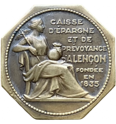 Jeton caisse d'épargne et de prévoyance d'Alençon fondée en 1835  s.d.