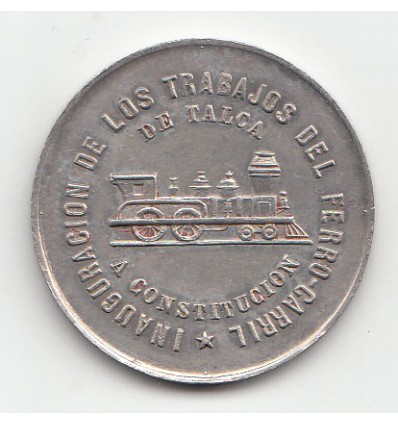 Chili ligne ferroviaire Talca-Constitution 1888