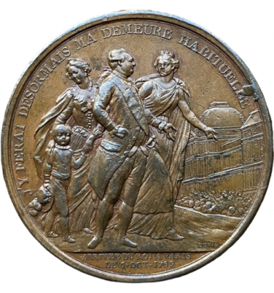Louis XVI arrivée du roi à Paris par Duvivier 1789