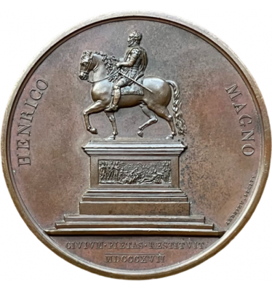 Louis XVIII statue équestre d'Henri IV à Paris 1817
