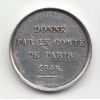 Jeton donné par le comte de Paris 1845