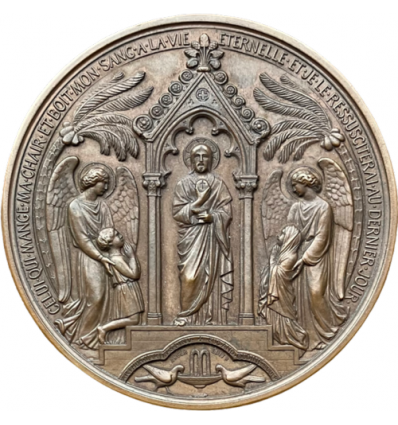 Médaille de baptême, première communion et confirmation 1893