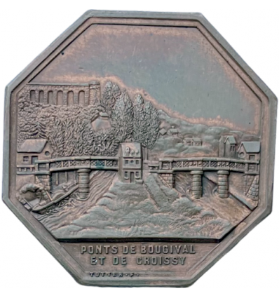 Jeton Ponts de Bougival et de Croissy ( Yvelines ) 1859