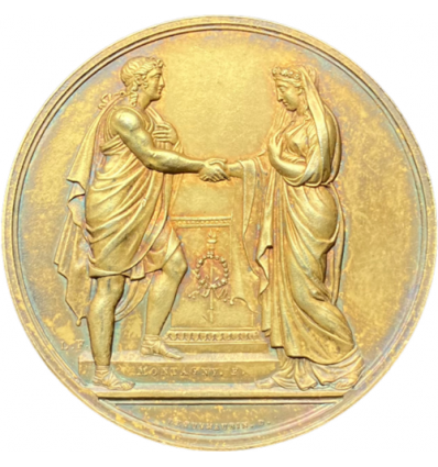 Charles X, médaille de mariage par Montagny 1825