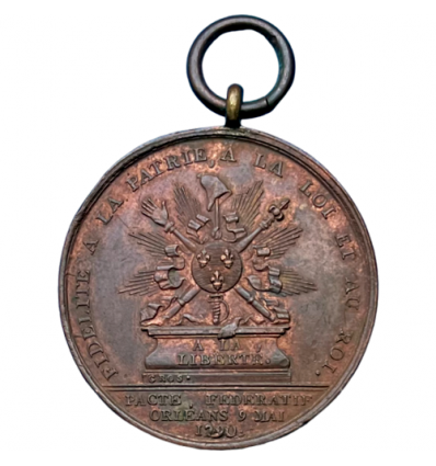 Louis XVI, le pacte fédératif des Gardes Nationales à Orléans 1790