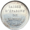 Jeton caisse d'épargne de Nantes fondée en 1821 s.d.