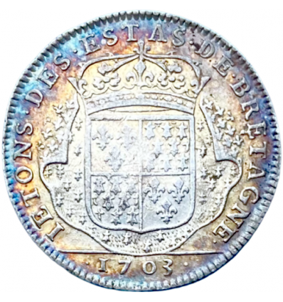 Bretagne, jeton Louis XIV Etats de Vannes 1703