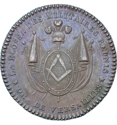 Jeton Orient de Versailles loge écossaise des militaires réunis s.d.